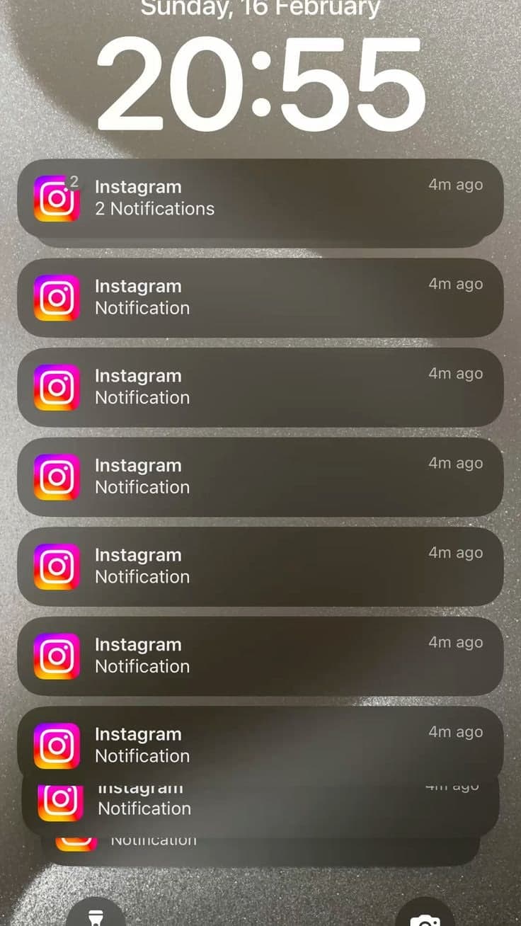 Instagram growth notifications